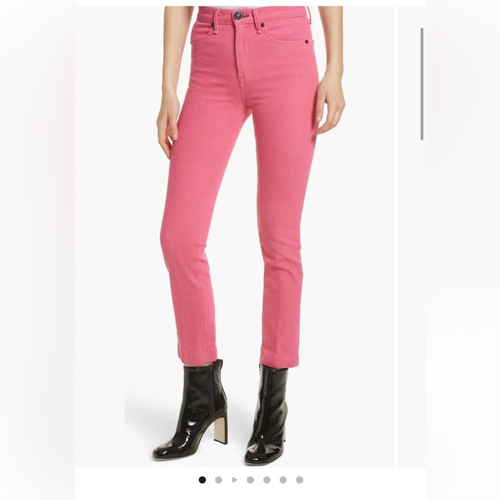 Rag & Bone Pink Ankle Cigarette Leg Jeans